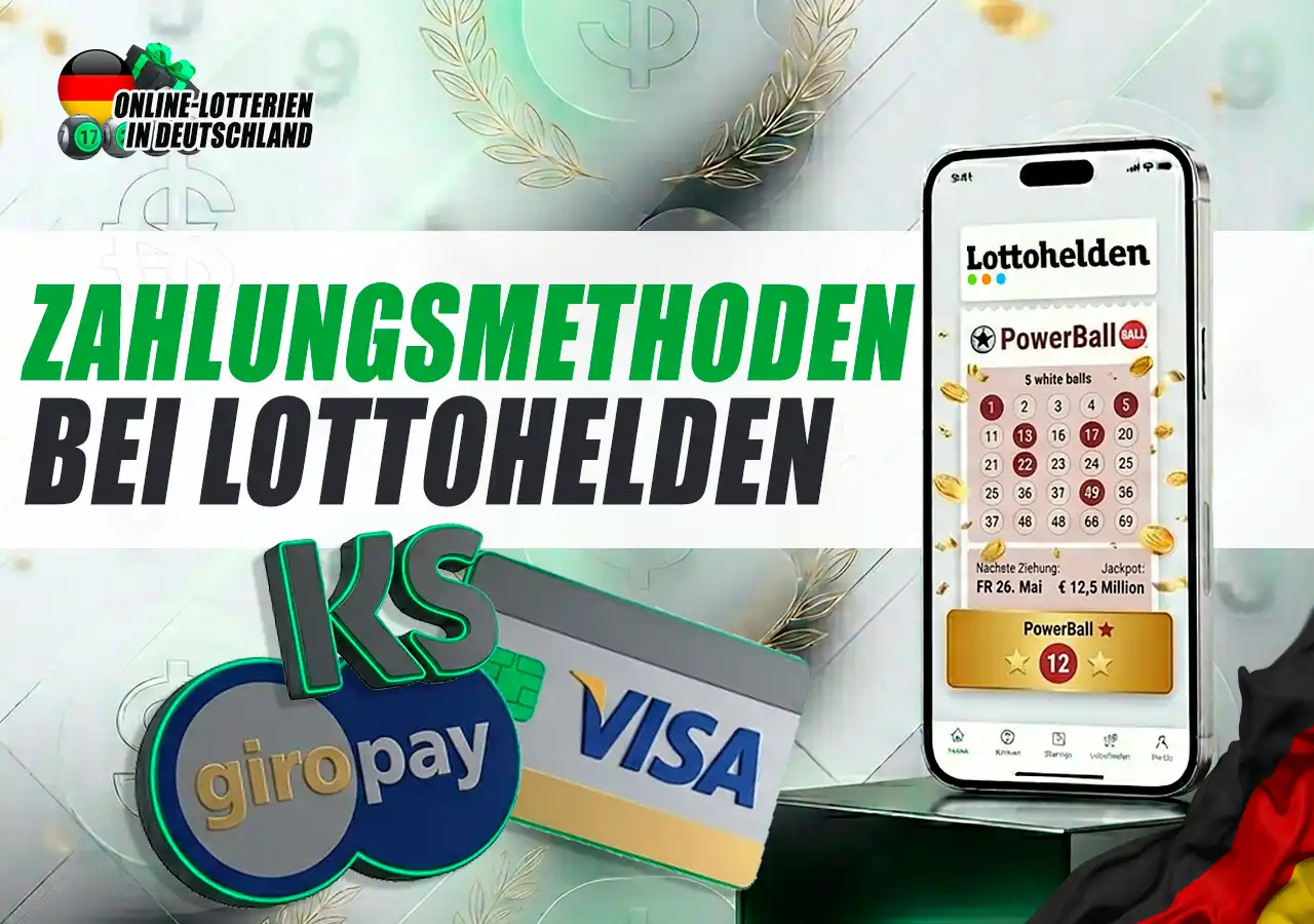 Sichere und flexible Zahlungsmethoden bei Lottohelden inklusive Sofort und IBAN.